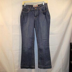 Faded Glory Stretch Flare Classic Womens Jeans Size 4 Petite Faded Casual Blue
